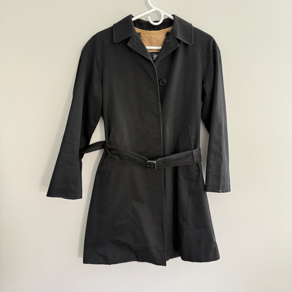 BURBERRY LONDON TRENCH COAT BRITISH REMOVABLE NOVA CHECK LINING CLASSIC BLACK 	4 - Picture 2 of 12